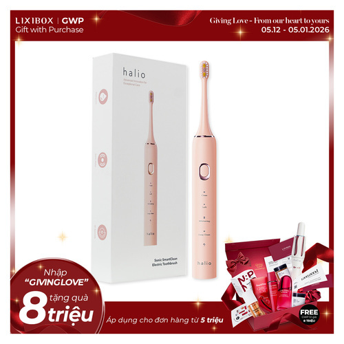 Bàn chải điện Halio Sonic SmartClean Electric Toothbrush Coral