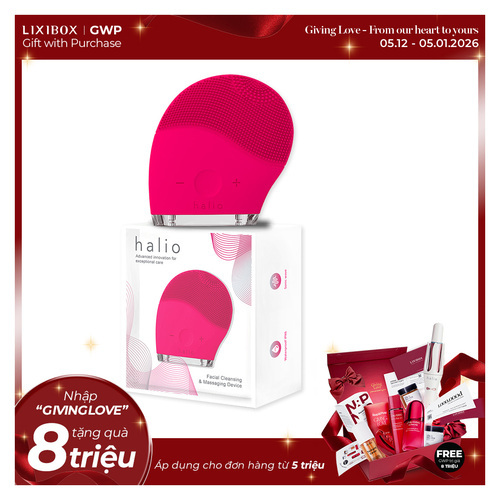 Halio Facial Cleansing & Massaging Device Hot Pink Limited Edition
