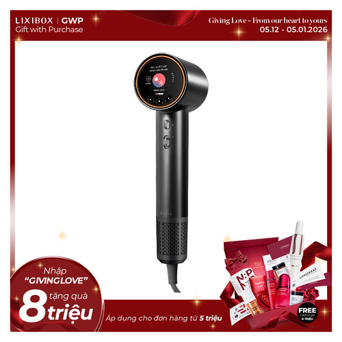 Máy Sấy Tóc Ion Âm Halio Hypersonic Hair Dryer Space Grey