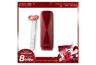 Combo Da Sáng Mịn - Thẩm Thấu Tối Đa bao gồm thiết bị chăm sóc da halio với các chức năng nâng cao, đi kèm quà tặng hấp dẫn và chương trình khuyến mãi. Lưu ý nhập mã "GIVINGLOVE" để nhận ưu đãi trị giá 8 triệu đồng cho đơn hàng trên 5 triệu đồng.