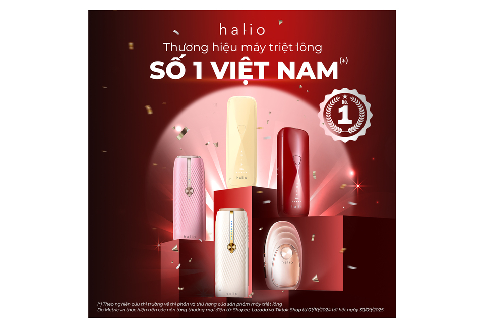 Combo Da Sáng Mịn - Thẩm Thấu Tối Đa của halio, sản phẩm máy triệt lông số 1 Việt Nam, nổi bật với thiết kế hiện đại và hiệu quả cao. Sản phẩm được xếp hạng dựa trên doanh số và thị trường.