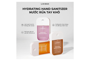 Nước Rửa Tay Khô Lixibox Hydrating Hand Sanitizer - Floral Nectar 50 ml, sản phẩm tiện dụng giúp làm sạch tay nhanh chóng mà không cần rửa lại, với các lựa chọn hương liệu hấp dẫn, dưỡng ẩm nhẹ nhàng cho làn da.