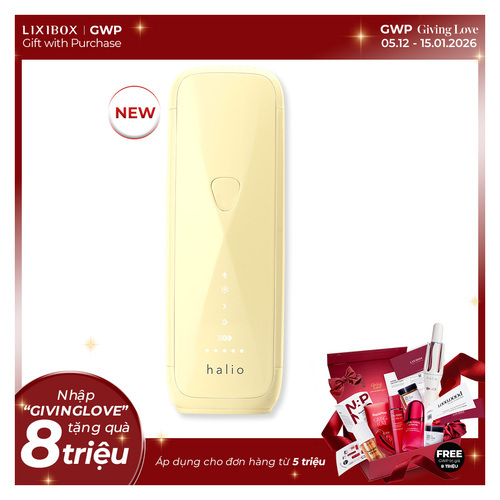 Máy Triệt Lông Halio SilkGlow IPL Sapphire Cooling Hair Removal Device - Yellow