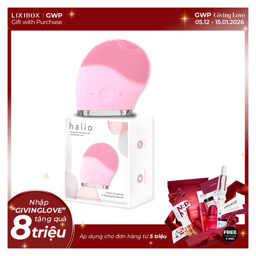 Halio Facial Cleansing & Massaging Device Baby Pink Limited Edition