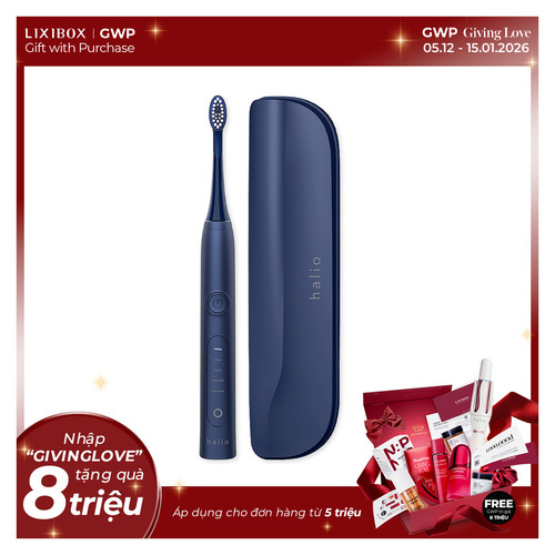 Bàn chải điện làm trắng răng Halio Sonic Whitening Electric Toothbrush Limited Edition - Midnight Blue