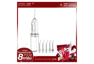 Máy tăm nước cầm tay 6 chế độ Halio Professional Cordless Oral Irrigator với thiết kế hiện đại, đi kèm năm đầu xịt đa năng, mang lại trải nghiệm làm sạch răng miệng hiệu quả. Khuyến mãi hấp dẫn cho đơn hàng từ 5 triệu đồng.
