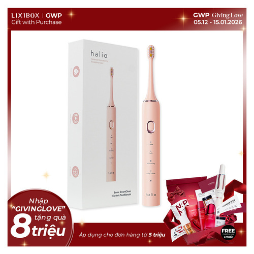 Bàn chải điện Halio Sonic SmartClean Electric Toothbrush Coral