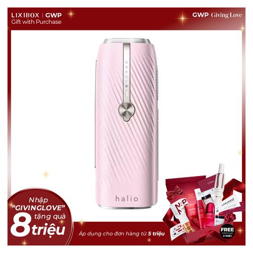 Máy Triệt Lông Lạnh Sapphire Halio InfinityGlow Advanced IPL Sapphire Cooling Hair Removal Device Kèm Set Gift - Soft Pink
