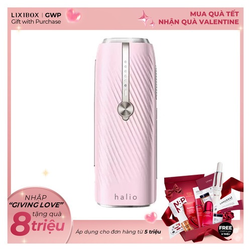 Máy Triệt Lông Lạnh Sapphire Halio InfinityGlow Advanced IPL Sapphire Cooling Hair Removal Device Kèm Set Gift - Soft Pink