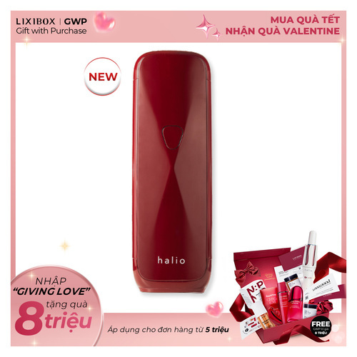 Máy Triệt Lông Halio SilkGlow IPL Sapphire Cooling Hair - Removal Device Rouge