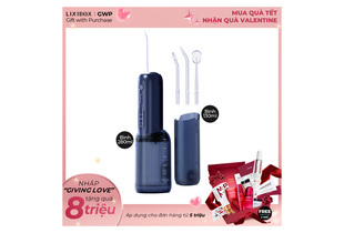 Máy Tăm Nước 2 Bình Thay Thế Halio UltraClean Express Hydro Floss Phiên Bản Nâng Cấp Dành Cho Răng Niềng - Ocean Blue