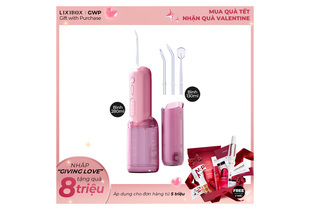 Máy Tăm Nước 2 Bình Thay Thế Halio UltraClean Express Hydro Floss Phiên Bản Nâng Cấp Dành Cho Răng Niềng - Muted Rose