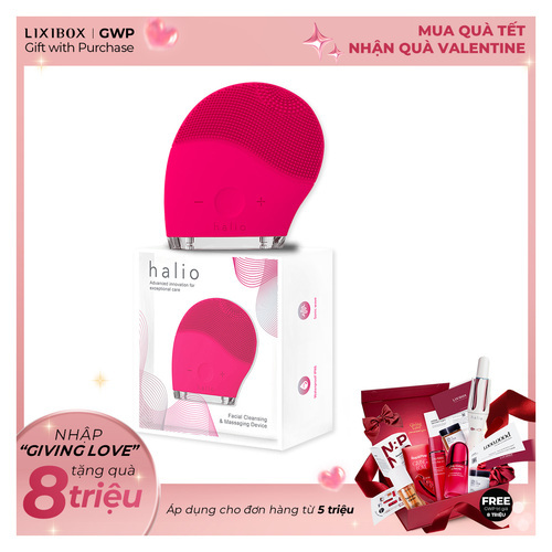 Halio Facial Cleansing & Massaging Device Hot Pink Limited Edition