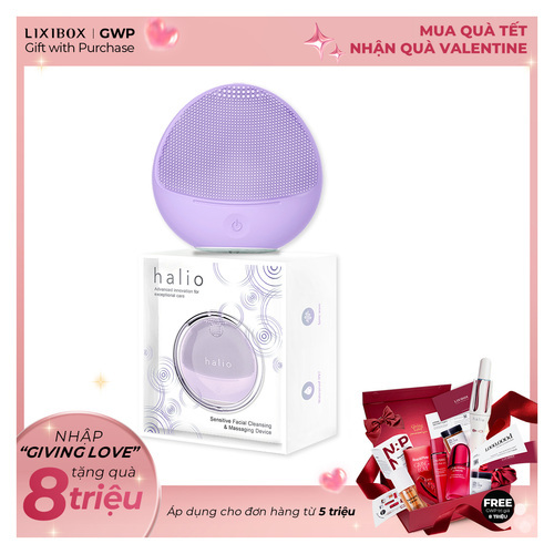Máy Rửa Mặt Dành Cho Da Nhạy Cảm Halio Sensitive Facial Cleansing & Massaging Device Purple Rain Limited Edition