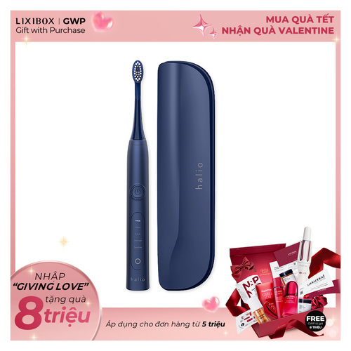 Bàn chải điện làm trắng răng Halio Sonic Whitening Electric Toothbrush Limited Edition - Midnight Blue