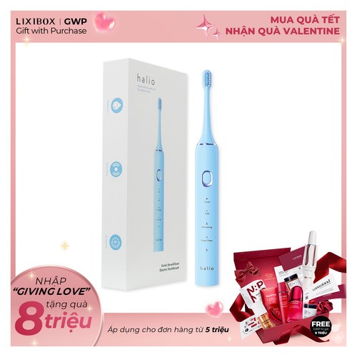 Bàn chải điện Halio Sonic SmartClean Electric Toothbrush Sky Blue