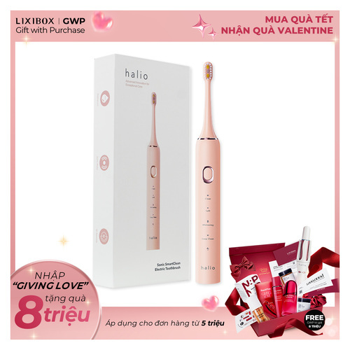 Bàn chải điện Halio Sonic SmartClean Electric Toothbrush Coral