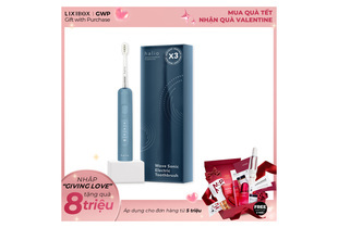 Bàn chải điện tích hợp công nghệ chuyển động kép Halio Wave Sonic Electric Toothbrush - Smoky Sky, đi kèm hộp sang trọng, với công nghệ tiên tiến giúp làm sạch răng miệng hiệu quả. Quà tặng hấp dẫn khi đặt hàng từ 5 triệu đồng.