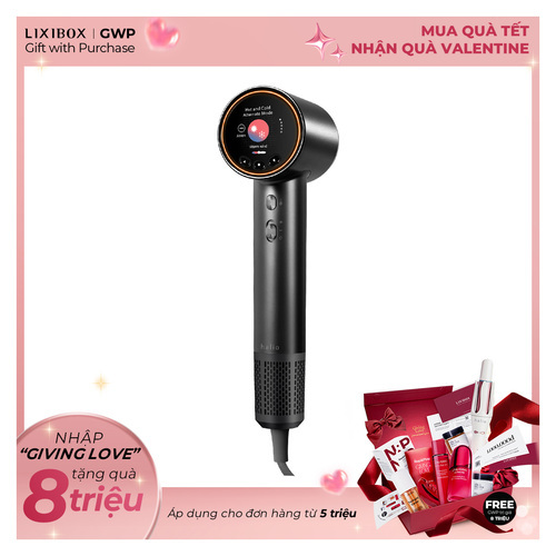 Máy Sấy Tóc Ion Âm Halio Hypersonic Hair Dryer Space Grey