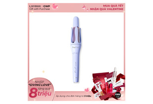 Máy Uốn Tóc Tự Xoay Ion Âm Halio instaCurl Premium Automatic Hair Styler màu Periwinkle, đi kèm quà tặng với hóa đơn từ 5 triệu đồng, đem lại kiểu tóc sóng bồng bềnh dễ dàng chỉ trong vài phút.