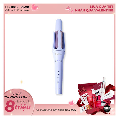 Máy Uốn Tóc Tự Xoay Ion Âm Halio instaCurl Premium Automatic Hair Styler Periwinkle