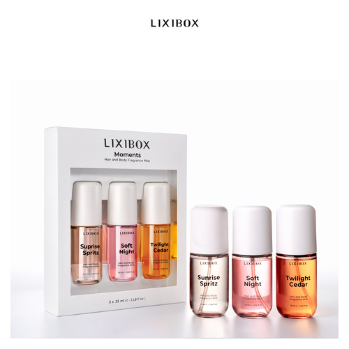 Bộ 3 Chai Nước Hoa Tóc & Toàn Thân Lixibox Hair and Body Fragrance Mist Moments 3 x 35ml