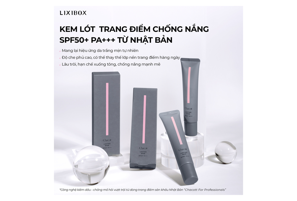 Kem Lót Trang Điểm Chống Nắng Chacott Lasting Base SPF 50+ PA+++ 42g Màu 550, với hiệu ứng trang điểm tự nhiên, độ che phủ cao, chống nắng mạnh mẽ và hạn chế bóng dầu, sản phẩm hoàn hảo cho việc trang điểm hàng ngày.