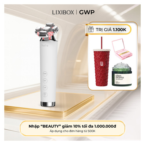 Máy Nâng Cơ, Giảm Mỡ Mặt & Trẻ Hoá Da kết hợp Ánh Sáng Sinh Học Halio RevitaWave Skin Rejuvenator