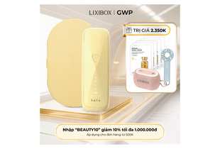 Máy Triệt Lông Halio SilkGlow IPL Sapphire Cooling Hair Removal Device - Yellow với thiết kế tinh tế, đi kèm hộp bảo vệ. Sản phẩm lý tưởng cho những ai muốn triệt lông hiệu quả tại nhà.