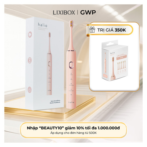 Bàn chải điện Halio Sonic SmartClean Electric Toothbrush Coral