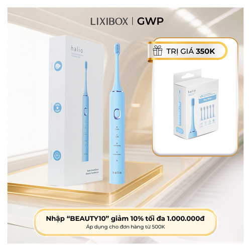 Bàn chải điện Halio Sonic SmartClean Electric Toothbrush Sky Blue