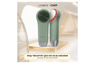 Máy Rửa Mặt Massage Tích Hợp Liệu Pháp Ánh Sáng và Nhiệt Halio Multi-task Cleansing & Massaging Device with Red Blue Light Therapy 5 in 1 màu Xanh Rêu, với thông tin khuyến mãi giảm giá 10% khi nhập mã "BEAUTY10"