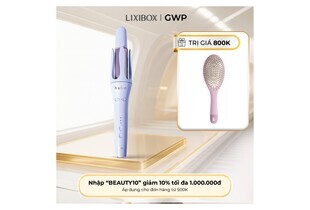 Máy Uốn Tóc Tự Xoay Ion Âm Halio instaCurl Premium Automatic Hair Styler màu Periwinkle, từ LIXIBOX, kèm theo ưu đãi giảm giá khi nhập mã 'BEAUTY10'.