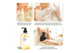 Gel Tắm Rửa tay Tắm Bồn CoBa's Daughter 3in1 Bodywash, Hand Wash and Bubble Bath 500ml - Fig & Cedarwood với công thức đa năng 3in1, mang lại trải nghiệm chăm sóc da hoàn hảo và hương thơm thư giãn.