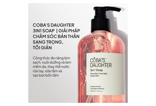 Gel Tắm Rửa tay Tắm Bồn CoBa's Daughter 3in1 Bodywash, Hand Wash and Bubble Bath 500ml - Grapefruit Peel & Eucalyptus Globulus, sản phẩm đa năng cho làn da sạch, nuôi dưỡng và mềm mại, dễ sử dụng với hương thơm dễ chịu.