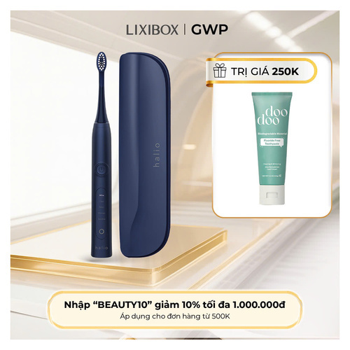 Bàn chải điện làm trắng răng Halio Sonic Whitening Electric Toothbrush Limited Edition - Midnight Blue