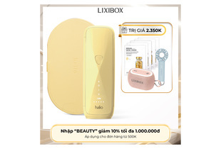 Máy Triệt Lông Halio SilkGlow IPL Sapphire Cooling Hair Removal Device - Yellow, đi kèm hộp bảo quản sang trọng. Khuyến mãi nhập "BEAUTY" giảm 10% cho đơn hàng từ 500K.