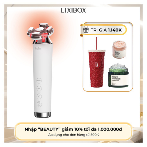 Máy Nâng Cơ, Giảm Mỡ Mặt & Trẻ Hoá Da kết hợp Ánh Sáng Sinh Học Halio RevitaWave Skin Rejuvenator