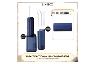 Máy Tăm Nước 2 Bình Thay Thế Halio UltraClean Express Hydro Floss Phiên Bản Nâng Cấp Dành Cho Răng Niềng màu Ocean Blue, bao gồm thiêt bị, 2 bình nước (130ml và 280ml) và bộ đầu vòi tiện lợi. Dịch vụ ưu đãi giảm giá và quà tặng tại LIXIBOX.