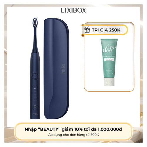 Bàn chải điện làm trắng răng Halio Sonic Whitening Electric Toothbrush Limited Edition - Midnight Blue