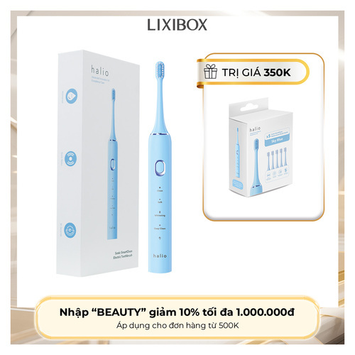 Bàn chải điện Halio Sonic SmartClean Electric Toothbrush Sky Blue