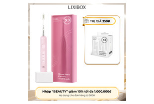 Bàn chải điện tích hợp công nghệ chuyển động kép Halio Wave Sonic Electric Toothbrush - Pink Whisper