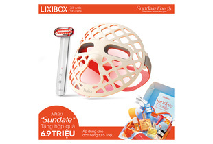 Combo Tái Tạo & Phục Hồi với mặt nạ halio và thiết bị chăm sóc da, kèm theo ưu đãi LIXIBOX quà tặng 6.9 triệu đồng, áp dụng cho đơn hàng từ 5 triệu đồng.