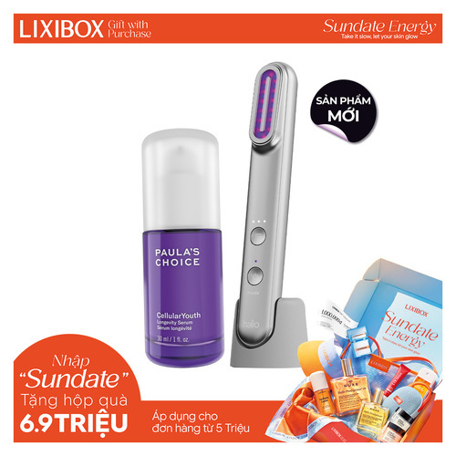 Combo Máy Phức Hợp Ánh Sáng Đa Tầng Halio Pro & Paula’s Choice NAD+ CellularYouth Longevity Serum
