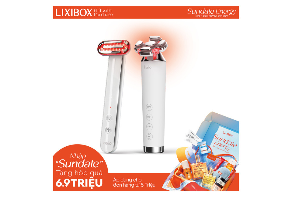 Combo Nâng cơ - Tăng Sinh Collagen với thiết bị làm đẹp Halo, giúp nâng cơ và cải thiện độ đàn hồi cho da. Khuyến mãi quà tặng cho đơn hàng từ 5 Triệu.