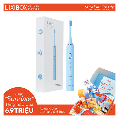 Bàn chải điện Halio Sonic SmartClean Electric Toothbrush Sky Blue