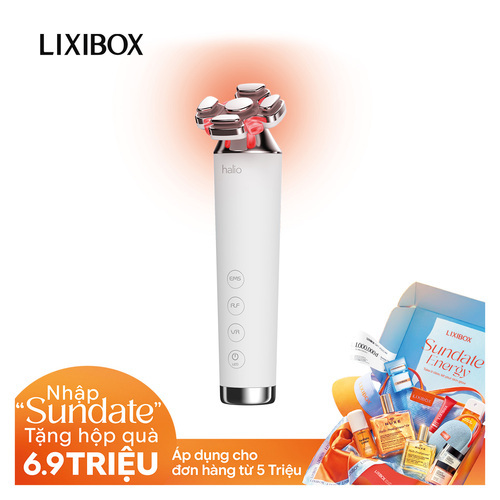 Máy Nâng Cơ, Giảm Mỡ Mặt & Trẻ Hoá Da kết hợp Ánh Sáng Sinh Học Halio RevitaWave Skin Rejuvenator