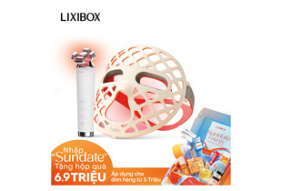 Combo Nâng Cơ & Làm Sáng gồm mặt nạ halio và máy chăm sóc da, với chương trình khuyến mãi hấp dẫn "Nhập Sundate" tặng quà trị giá 6.9 triệu cho đơn hàng từ 5 triệu tại LIXIBOX.