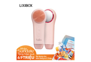 Máy Rửa Mặt Massage Tích Hợp Liệu Pháp Ánh Sáng và Nhiệt Halio Multi-task Cleansing & Massaging Device with Red Blue Light Therapy 5 in 1 - Peach Fuzz