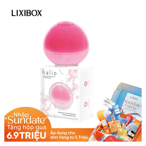 Máy rửa mặt dành cho da nhạy cảm Halio Sensitive Facial Cleansing & Massaging Device baby pink Limited Edition